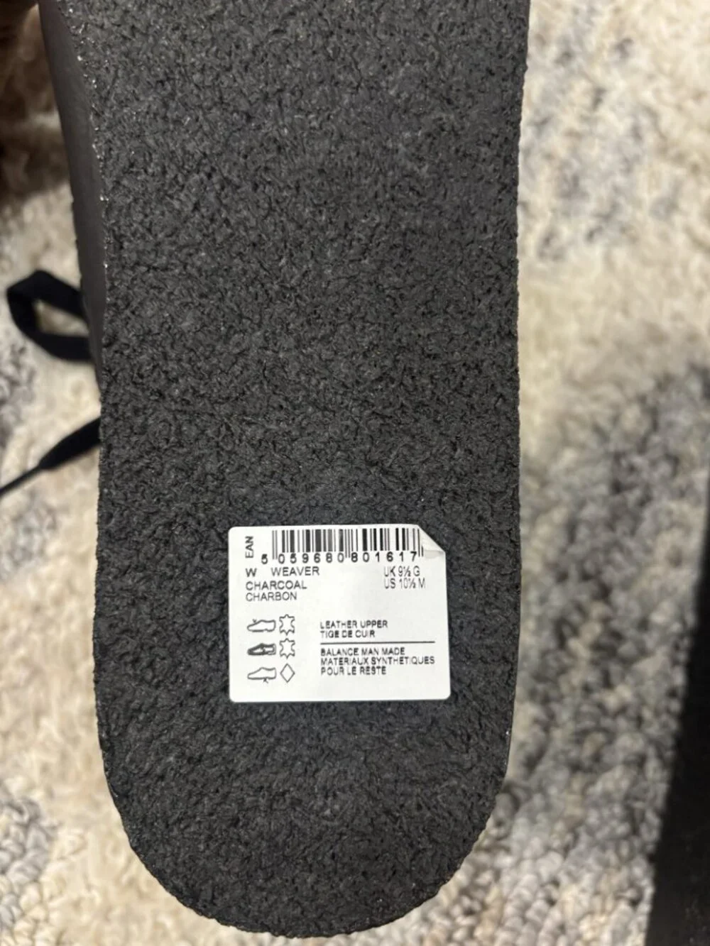 Clarks Originals Weaver Charcoal Moc-Toe Lace-Up Size 10.5 M
